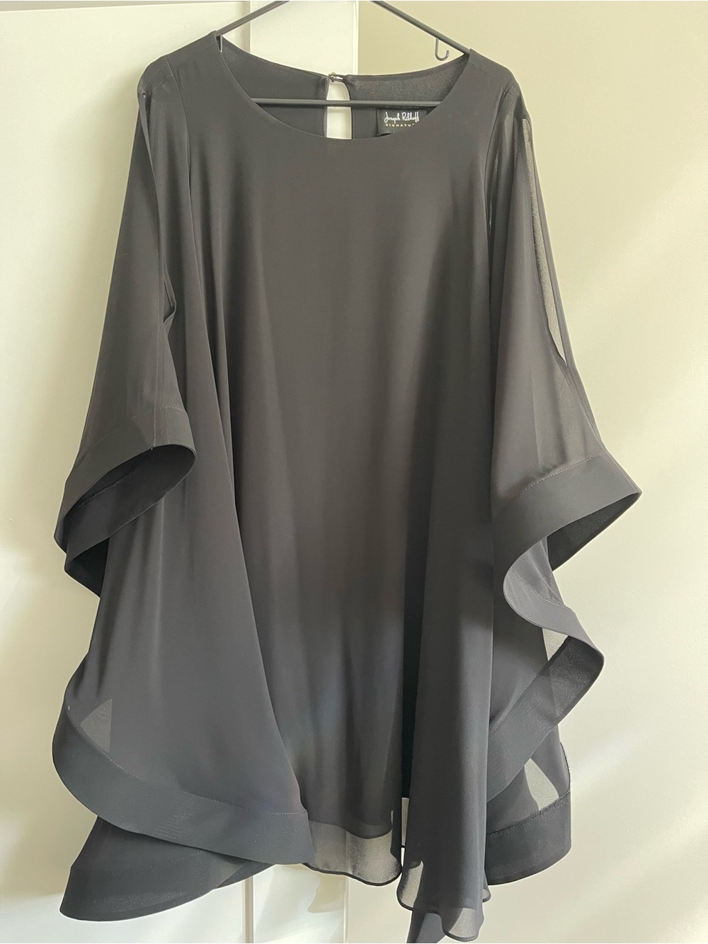 Joseph Ribkoff Black Sheer Layered Dress